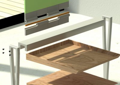 Modulares Tischsystem-Workbench-Explosionszeichnung