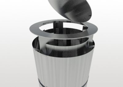 Schiedel-Edelstahlkamin-Dachhaube V2-2