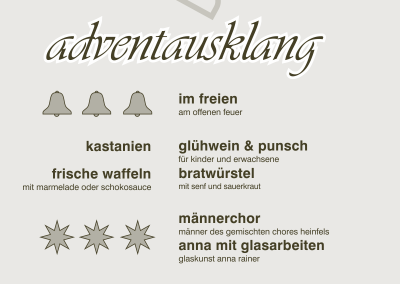 Postwurf Adventausklang 2014